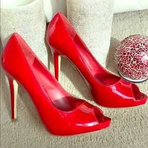 5 inch patent red ALDO stiletto heels